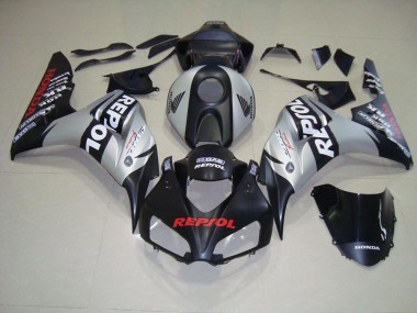 CBR 1000 RR 06-07 Verkleidung - Matt Schwarz Silber Repsol