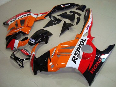 CBR 600 F3 95-98 Verkleidung - Schwarz Orange Repsol
