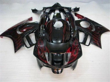 CBR 600 F3 95-98 Verkleidungen - Schwarz rote Flamme