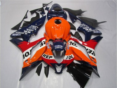 CBR 600 RR 07-08 Verkleidungen - Orange Blau Schwarz Repsol