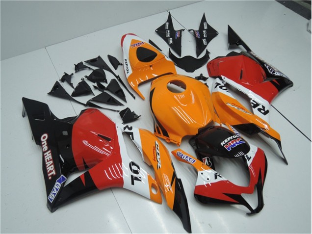 CBR 600 RR 09-12 Verkleidungen - Orange Rot Schwarz Repsol CBR 600 RR 09-12 Verkleidungen - Orange Rot Schwarz Repsol