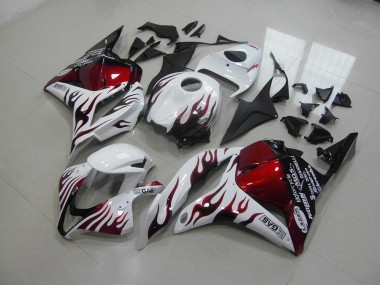 CBR 600 RR 09-12 Verkleidungen - Rote Schwarz Flamme