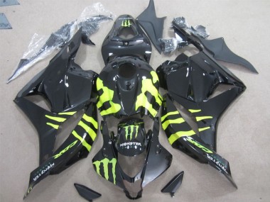 CBR 600 RR 09-12 Verkleidungen - Schwarz Grünes Monster