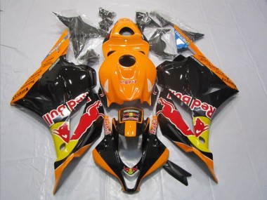 CBR 600 RR 09-12 Verkleidungen - Schwarz Orange Rot Bull