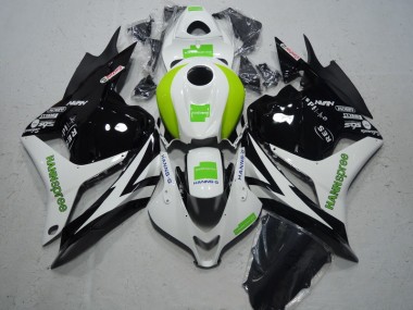 CBR 600 RR 09-12 Verkleidungen - Schwarz Weiß Grün Hannspree