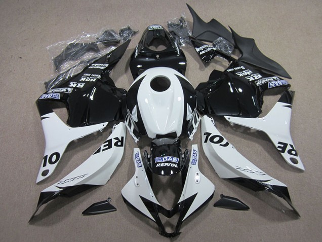 CBR 600 RR 09-12 Verkleidungen - Schwarz Weiß Repsol CBR 600 RR 09-12 Verkleidungen - Schwarz Weiß Repsol