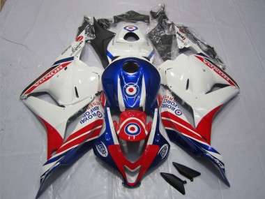 CBR 600 RR 09-12 Verkleidungen - Weiß Blau Rot