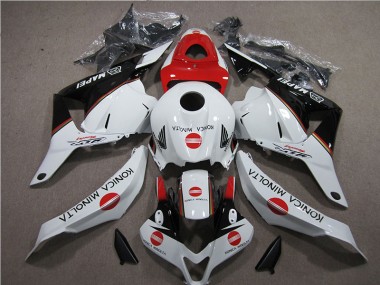CBR 600 RR 09-12 Verkleidungen - Weiß Rot Konica Minolta