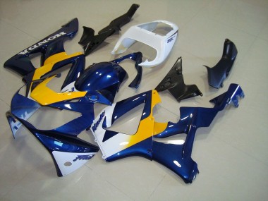 CBR 900 RR 929 00-01 Verkleidungen - Dunkel blau Gelb Weiß