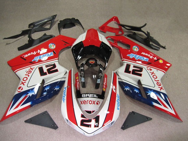 Ducati 1098 07-14 Verkleidungen - Rot Weiß Breil Xerox 21 Ducati 1098 07-14 Verkleidungen - Rot Weiß Breil Xerox 21