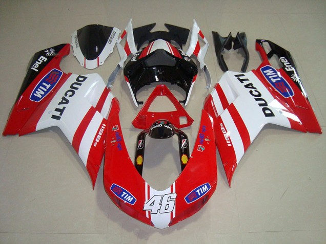 Ducati 1098 07-14 Verkleidungen - Rot Weiß Tim 46 Ducati 1098 07-14 Verkleidungen - Rot Weiß Tim 46