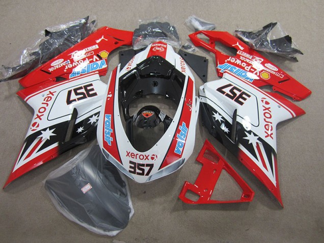 Ducati 1098 07-14 Verkleidungen - Rot Weiß Xerox 357 Ducati 1098 07-14 Verkleidungen - Rot Weiß Xerox 357