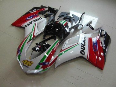Ducati 1098 07-14 Verkleidungen - Weiß Rot 46