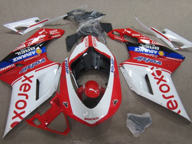 Ducati 1098 07-14 Verkleidungen - Weiß Rot Xerox Ducati 1098 07-14 Verkleidungen - Weiß Rot Xerox