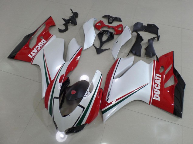 Ducati 1199 11-14 Verkleidung - Weiß Rot Ducati 1199 11-14 Verkleidung - Weiß Rot