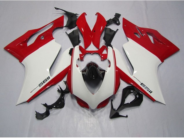 Ducati 1199 11-14 Vollverkleidung - Weiß Rot Ducati 1199 11-14 Vollverkleidung - Weiß Rot