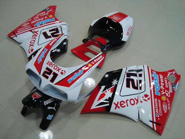 Ducati 748 916 996 996S 93-05 Verkleidung - Rot Weiß Xerox 21 Ducati 748 916 996 996S 93-05 Verkleidung - Rot Weiß Xerox 21