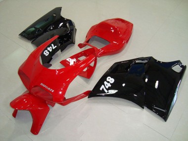 Ducati 748 916 996 996S 93-05 Verkleidungen - Rot Schwarz