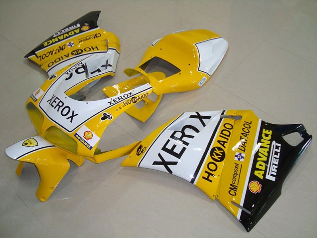 Ducati 748 916 996 996S 93-05 Vollverkleidung - Gelb Weiß Xerox Ducati 748 916 996 996S 93-05 Vollverkleidung - Gelb Weiß Xerox