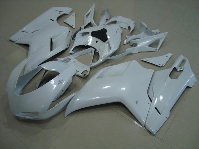 Ducati 848 1098 1198 07-14 Verkleidungen - Glänzend Weiß Ducati 848 1098 1198 07-14 Verkleidungen - Glänzend Weiß