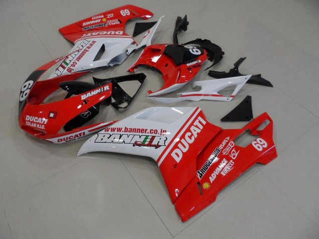 Ducati 848 1098 1198 07-14 Verkleidungen - Orange Banner 69
