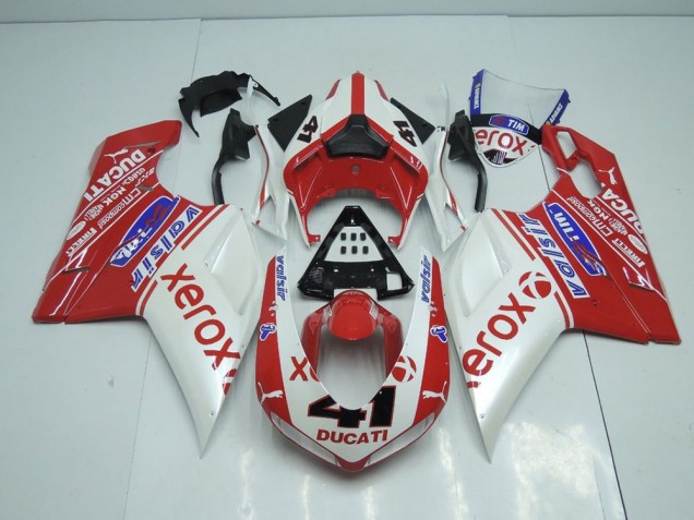 Ducati 848 1098 1198 07-14 Verkleidungen - Perl Weiß Neu Xerox Ducati 848 1098 1198 07-14 Verkleidungen - Perl Weiß Neu Xerox