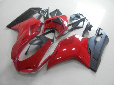 Ducati 848 1098 1198 07-14 Verkleidungen - Rot Schwarz