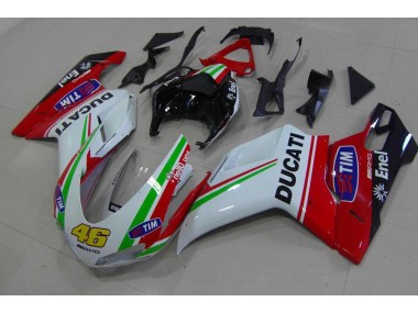 Ducati 848 1098 1198 07-14 Verkleidungen - Rot Weiß Gelb 46