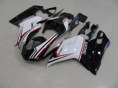 Ducati 848 1098 1198 07-14 Verkleidungen - Schwarz Dreifarbig