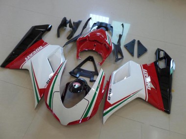 Ducati 848 1098 1198 07-14 Verkleidungen - Weiß Rot