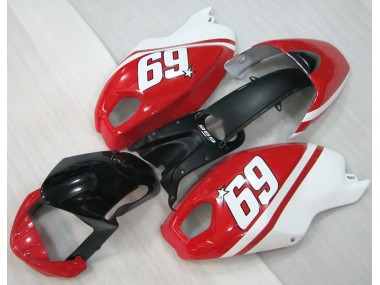 Ducati Monster 696 08-12 Verkleidungen - Schwarz Rot Weiß 69