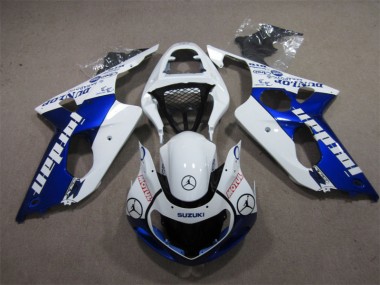 GSXR 1000 K1 00-02 Verkleidungen - Blau Weiß Jordan Motul