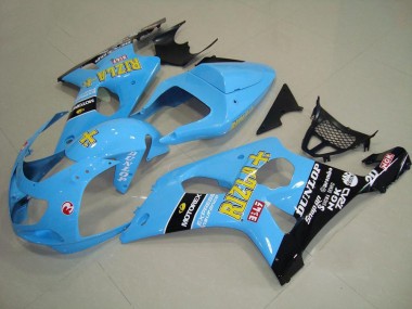 GSXR 1000 K1 00-02 Verkleidungen - Hell blau Schwarz