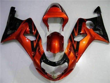 GSXR 1000 K1 00-02 Verkleidungen - Orange Schwarz