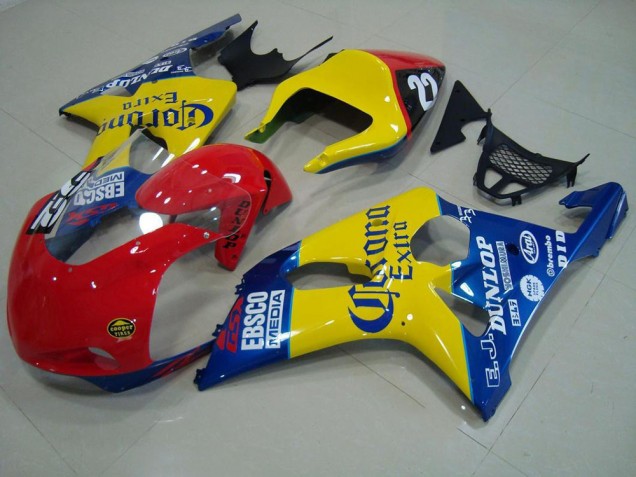 GSXR 1000 K1 00-02 Verkleidungen - Rot Gelb Blau Corona Rennen GSXR 1000 K1 00-02 Verkleidungen - Rot Gelb Blau Corona Rennen