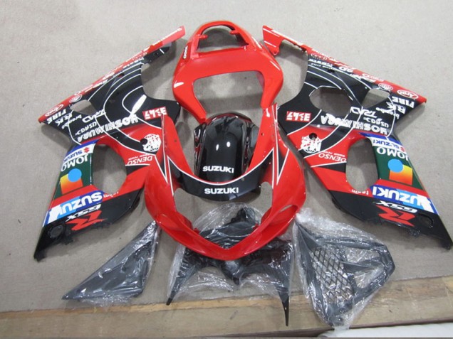GSXR 1000 K1 00-02 Verkleidungen - Rot Schwarz Denso GSXR 1000 K1 00-02 Verkleidungen - Rot Schwarz Denso