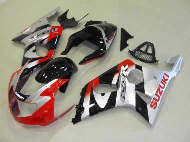 GSXR 1000 K1 00-02 Verkleidungen - Rot Silber