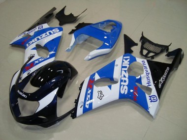 GSXR 1000 K1 00-02 Verkleidungen - Schwarz Blau Weiß