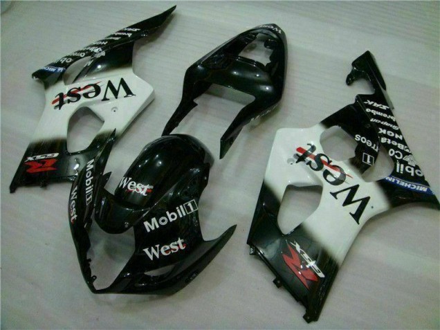 GSXR 1000 K3 03-04 Verkleidung - Weiß Schwarz GSXR 1000 K3 03-04 Verkleidung - Weiß Schwarz