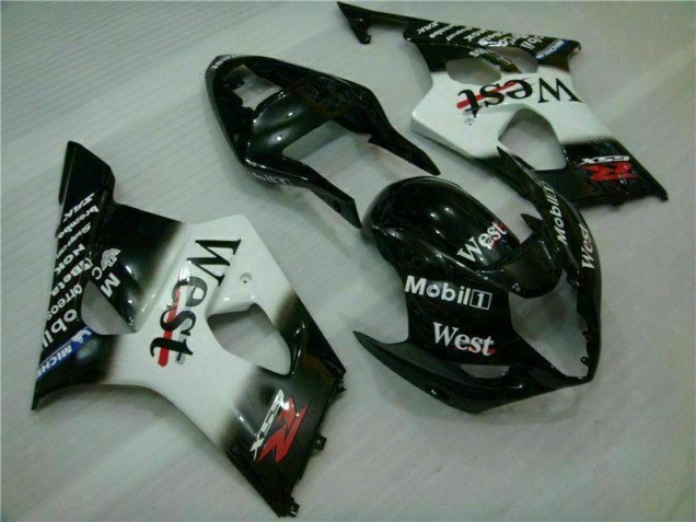 GSXR 1000 K3 03-04 Verkleidung - Weiß Schwarz GSXR 1000 K3 03-04 Verkleidung - Weiß Schwarz