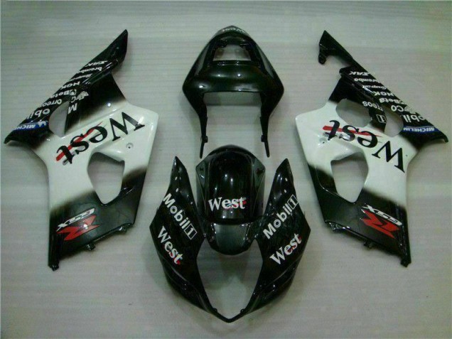 GSXR 1000 K3 03-04 Verkleidung - Weiß Schwarz GSXR 1000 K3 03-04 Verkleidung - Weiß Schwarz