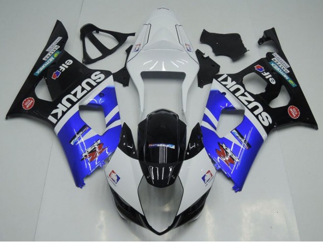 GSXR 1000 K3 03-04 Verkleidungen - Blau, Weiß und Schwarz GSXR 1000 K3 03-04 Verkleidungen - Blau, Weiß und Schwarz