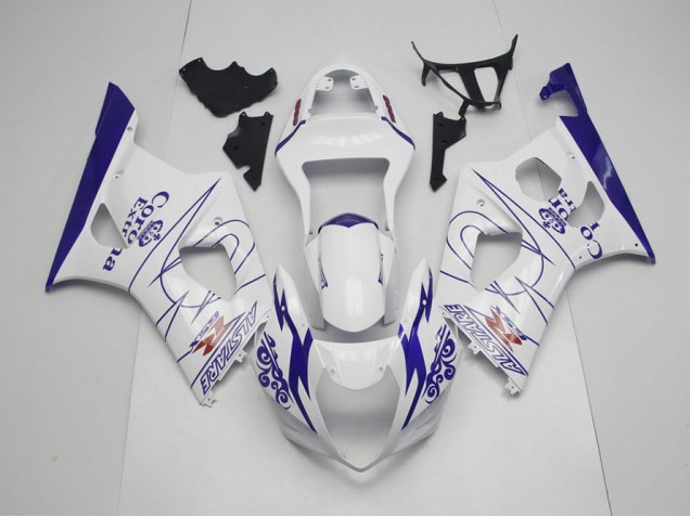 GSXR 1000 K3 03-04 Verkleidungen - Blau Whie Corona GSXR 1000 K3 03-04 Verkleidungen - Blau Whie Corona