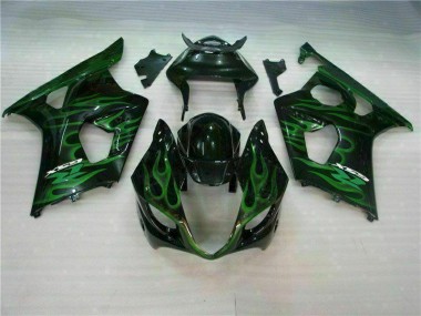 GSXR 1000 K3 03-04 Verkleidungen - Grün Schwarz