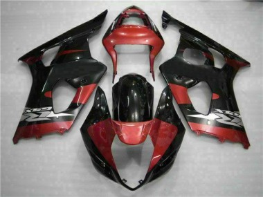 GSXR 1000 K3 03-04 Verkleidungen - Rot Schwarz