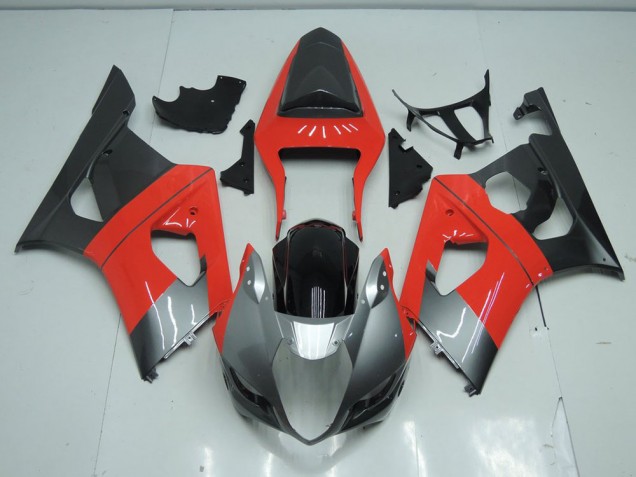 GSXR 1000 K3 03-04 Verkleidungen - Rot und Grau GSXR 1000 K3 03-04 Verkleidungen - Rot und Grau