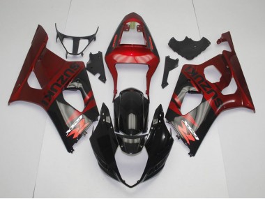 GSXR 1000 K3 03-04 Verkleidungen - Schwarz Rot