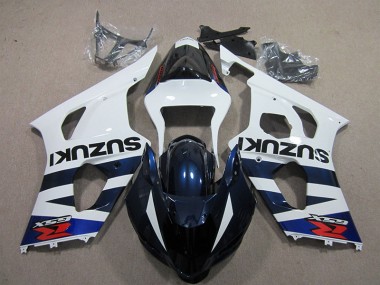 GSXR 1000 K3 03-04 Verkleidungen - Weiß Blau Schwarz Aufkleber