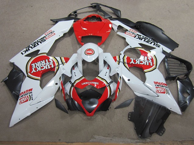 GSXR 1000 K5 05-06 Verkleidung - Weiß Lucky Strike Rot Motul GSXR 1000 K5 05-06 Verkleidung - Weiß Lucky Strike Rot Motul