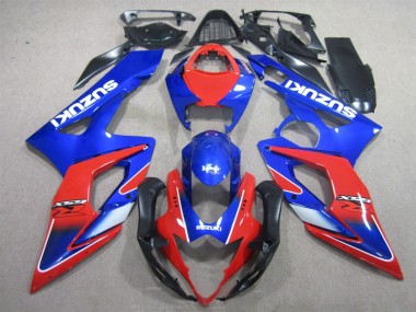 GSXR 1000 K5 05-06 Verkleidungen - Blau Rot